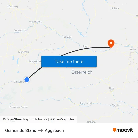 Gemeinde Stans to Aggsbach map