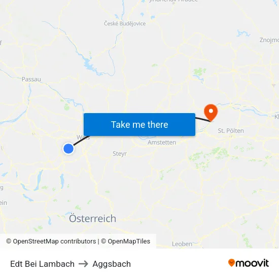 Edt Bei Lambach to Aggsbach map