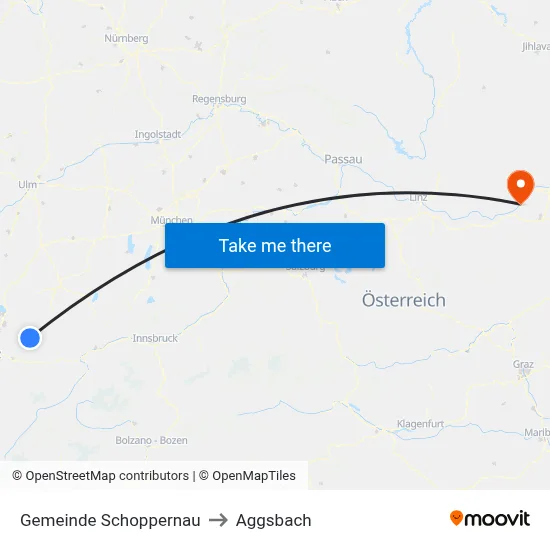 Gemeinde Schoppernau to Aggsbach map
