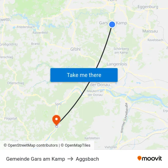 Gemeinde Gars am Kamp to Aggsbach map