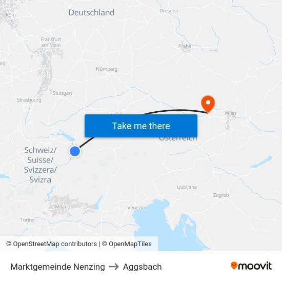 Marktgemeinde Nenzing to Aggsbach map