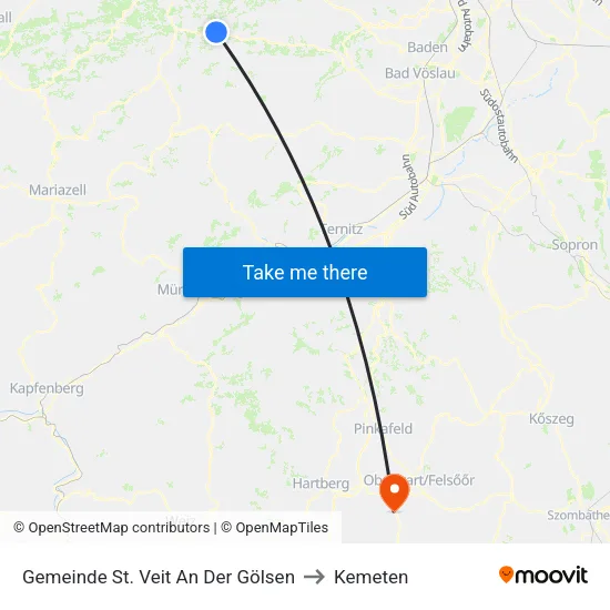 Gemeinde St. Veit An Der Gölsen to Kemeten map