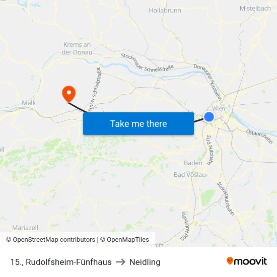 15., Rudolfsheim-Fünfhaus to Neidling map