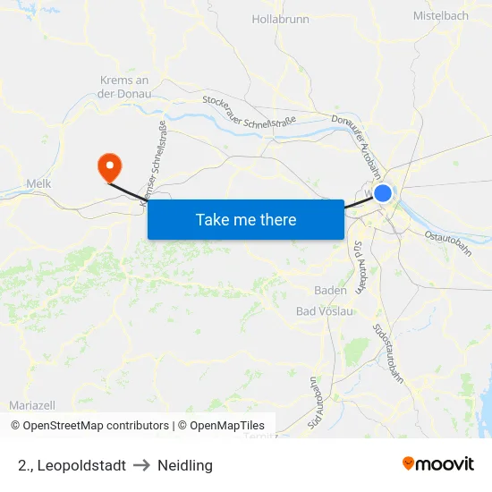 2., Leopoldstadt to Neidling map