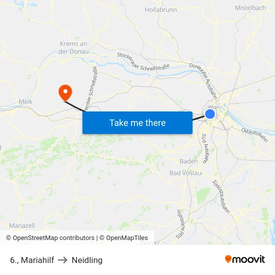6., Mariahilf to Neidling map