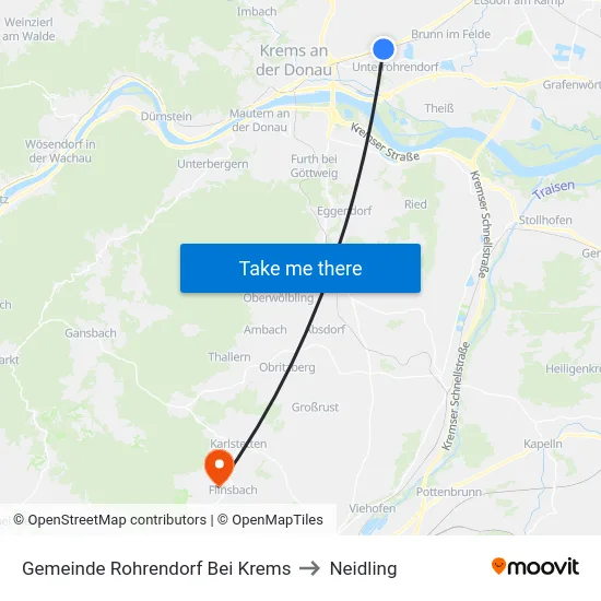 Gemeinde Rohrendorf Bei Krems to Neidling map