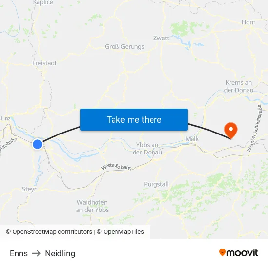 Enns to Neidling map