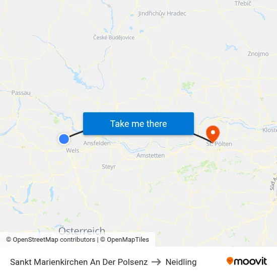 Sankt Marienkirchen An Der Polsenz to Neidling map