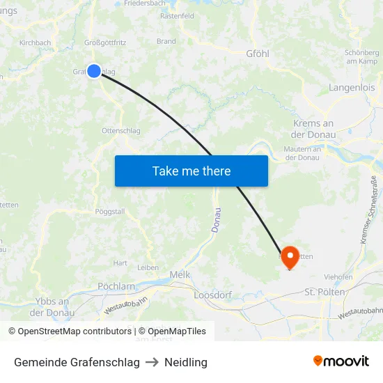 Gemeinde Grafenschlag to Neidling map