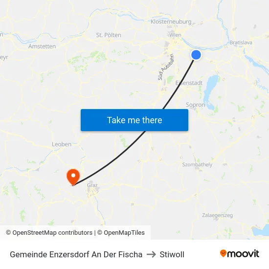 Gemeinde Enzersdorf An Der Fischa to Stiwoll map