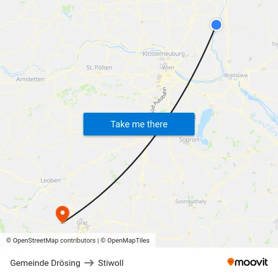 Gemeinde Drösing to Stiwoll map