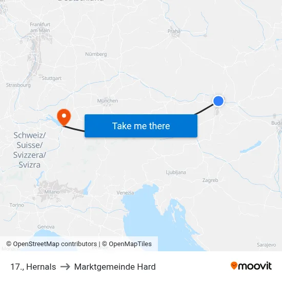 17., Hernals to Marktgemeinde Hard map