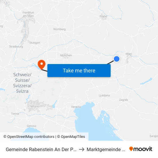 Gemeinde Rabenstein An Der Pielach to Marktgemeinde Hard map