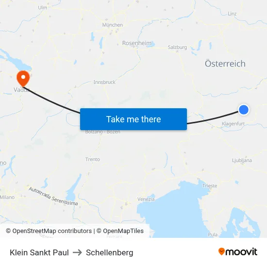 Klein Sankt Paul to Schellenberg map