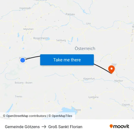 Gemeinde Götzens to Groß Sankt Florian map