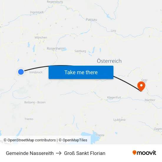 Gemeinde Nassereith to Groß Sankt Florian map