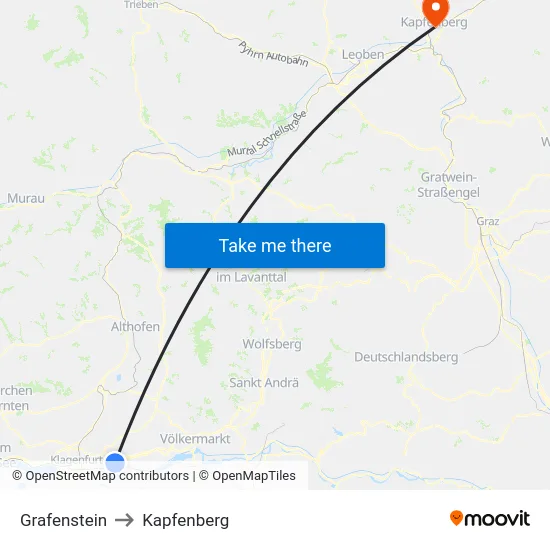Grafenstein to Kapfenberg map