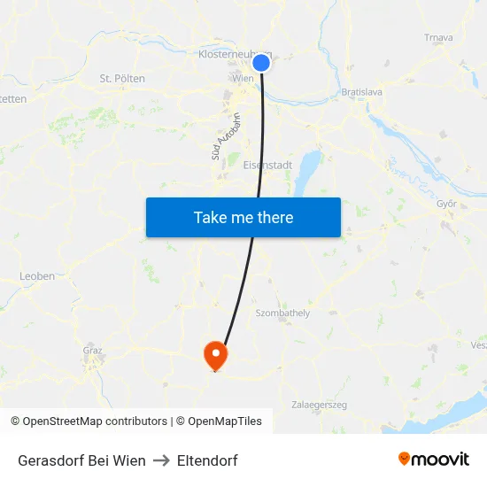 Gerasdorf Bei Wien to Eltendorf map