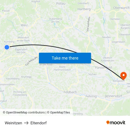 Weinitzen to Eltendorf map