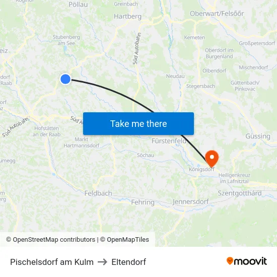 Pischelsdorf am Kulm to Eltendorf map