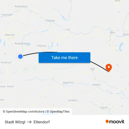 Stadt Wörgl to Eltendorf map