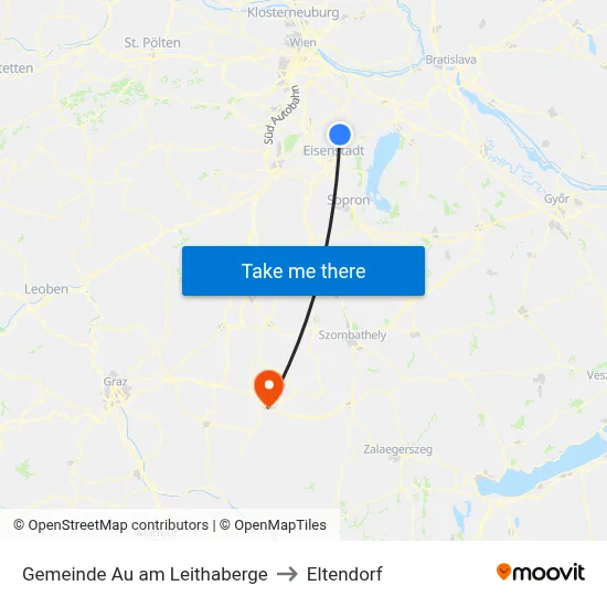 Gemeinde Au am Leithaberge to Eltendorf map