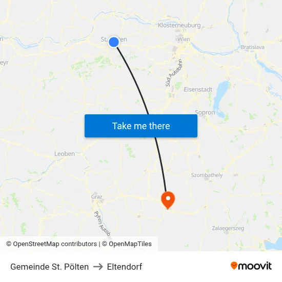 Gemeinde St. Pölten to Eltendorf map
