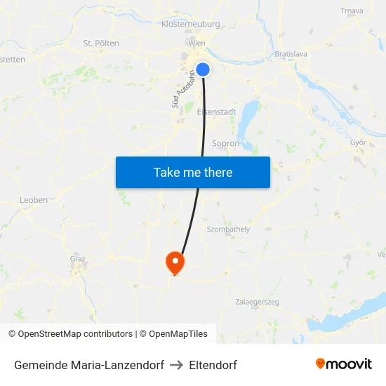 Gemeinde Maria-Lanzendorf to Eltendorf map
