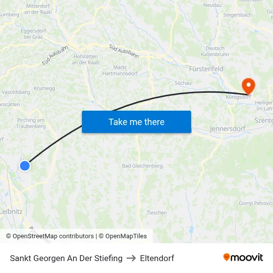 Sankt Georgen An Der Stiefing to Eltendorf map