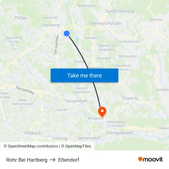 Rohr Bei Hartberg to Eltendorf map