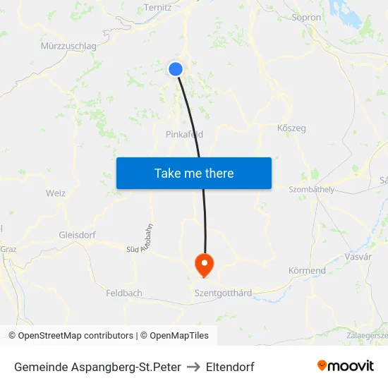Gemeinde Aspangberg-St.Peter to Eltendorf map