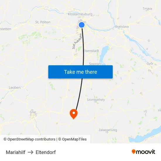 Mariahilf to Eltendorf map