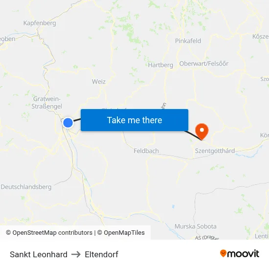 Sankt Leonhard to Eltendorf map
