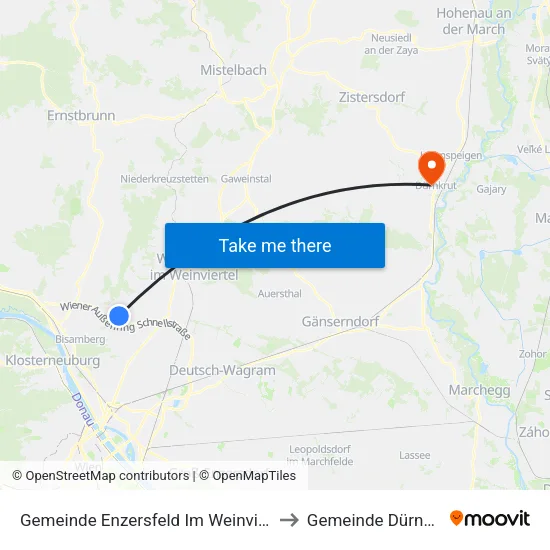 Gemeinde Enzersfeld Im Weinviertel to Gemeinde Dürnkrut map