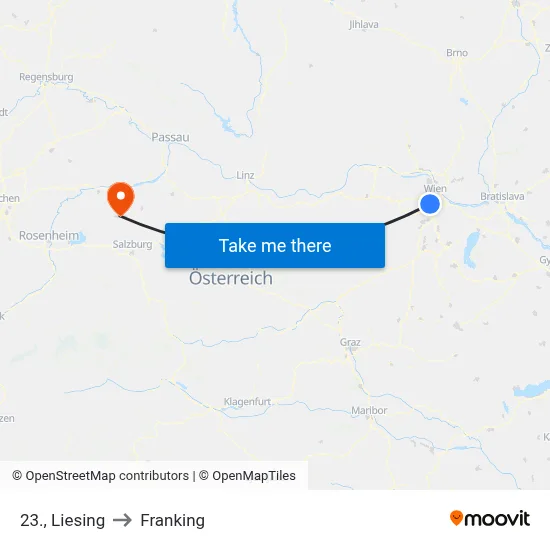 23., Liesing to Franking map