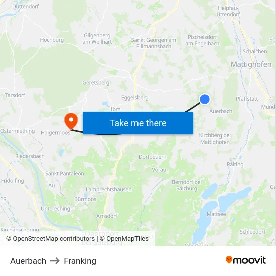 Auerbach to Franking map