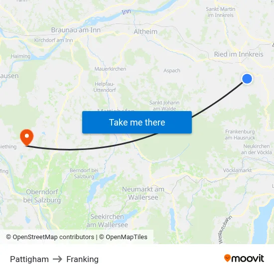 Pattigham to Franking map
