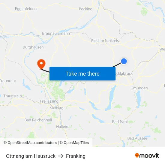 Ottnang am Hausruck to Franking map
