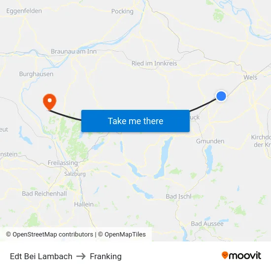 Edt Bei Lambach to Franking map