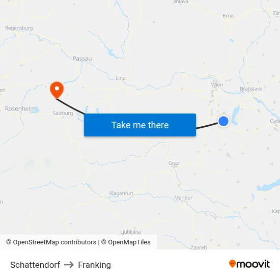 Schattendorf to Franking map