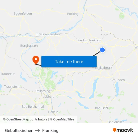 Geboltskirchen to Franking map