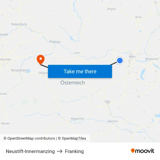 Neustift-Innermanzing to Franking map