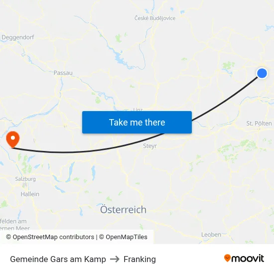 Gemeinde Gars am Kamp to Franking map