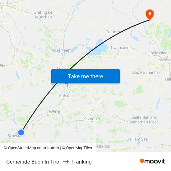 Gemeinde Buch In Tirol to Franking map
