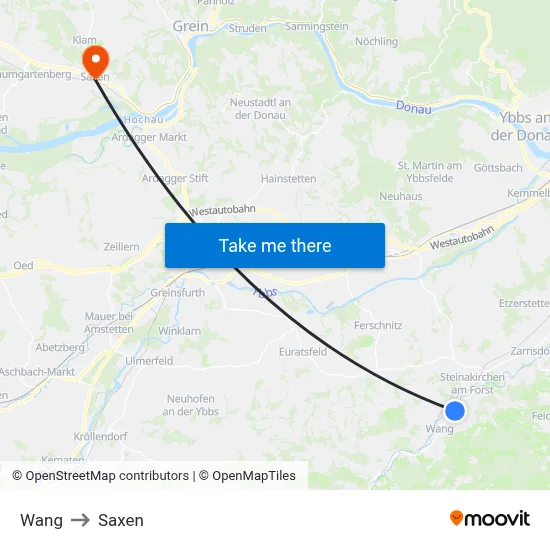 Wang to Saxen map