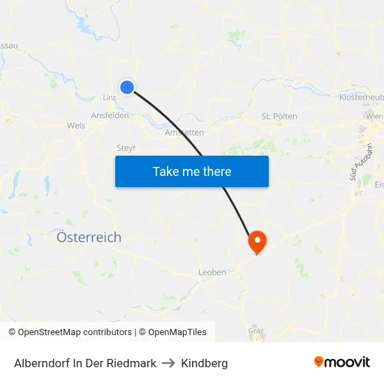Alberndorf In Der Riedmark to Kindberg map