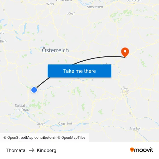 Thomatal to Kindberg map