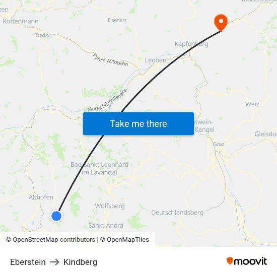 Eberstein to Kindberg map