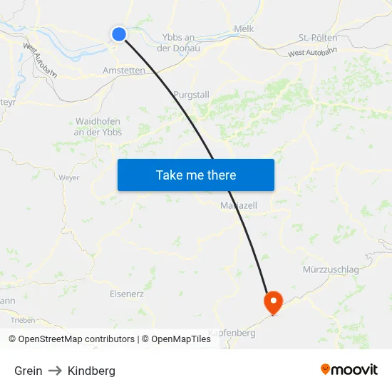 Grein to Kindberg map