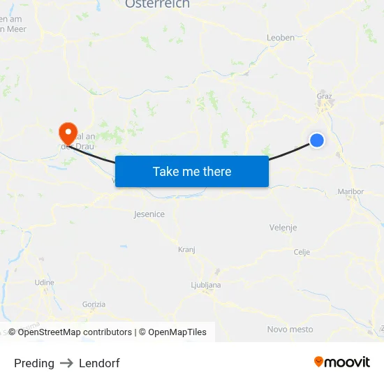 Preding to Lendorf map